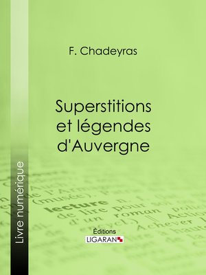cover image of Superstitions et légendes d'Auvergne